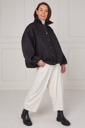 Tina exclusive diamante studed jacket in black