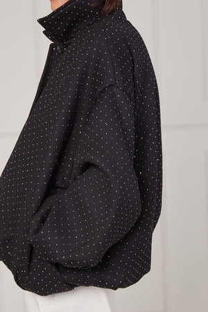 Tina exclusive diamante studed jacket in black