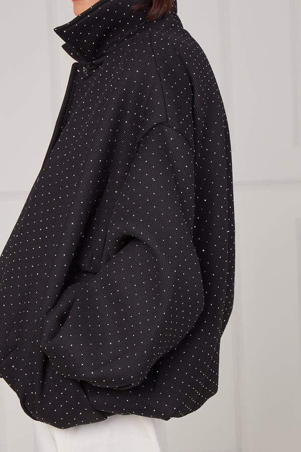 Tina exclusive diamante studed jacket in black