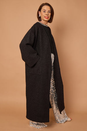goodwin waterfall longcoat in black