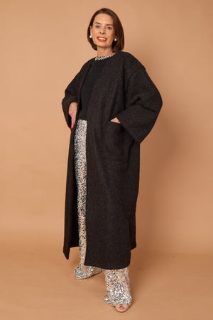 goodwin waterfall longcoat in black