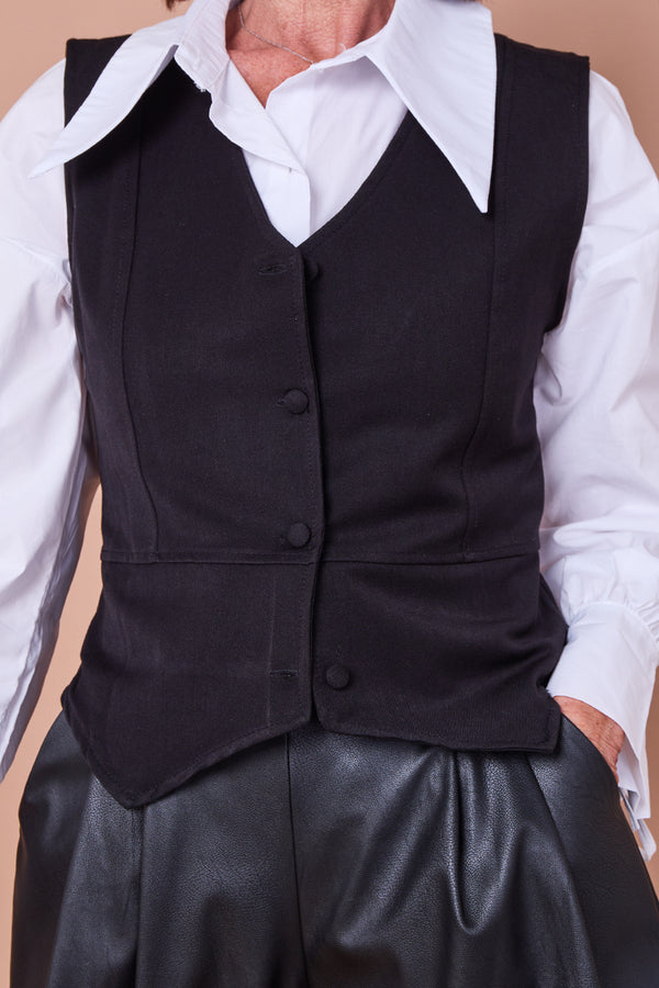 Lara waistcoat in black