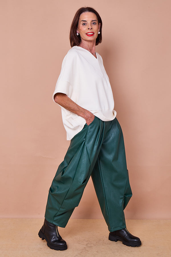 Flora batwing top in ecru