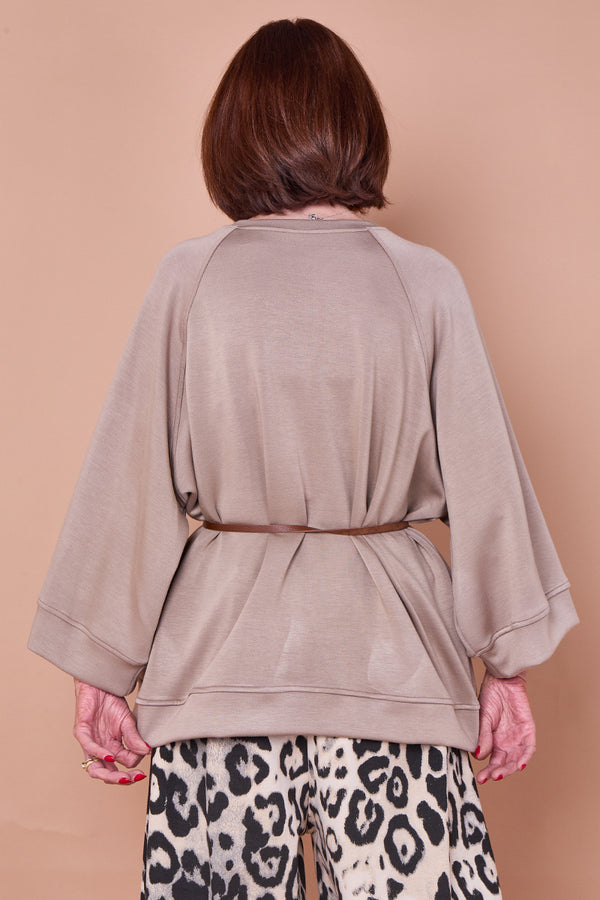 Dora oplay flower top in mocha