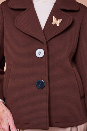 Monica elegance jacket in chocolate