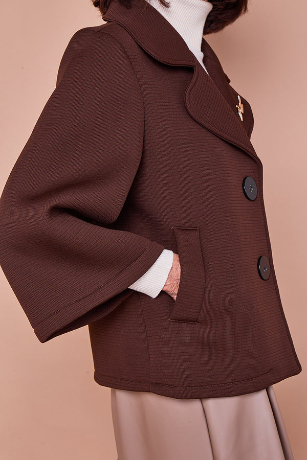 Monica elegance jacket in chocolate