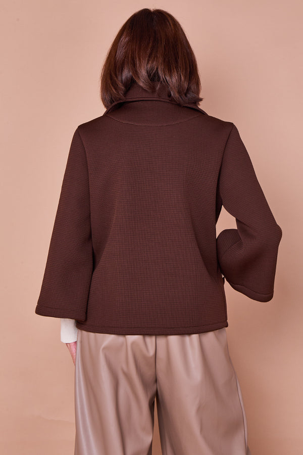 Monica elegance jacket in chocolate