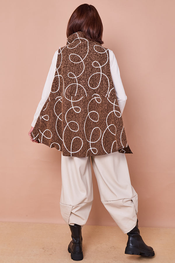 Portobello Tank top in chocolate and cream
