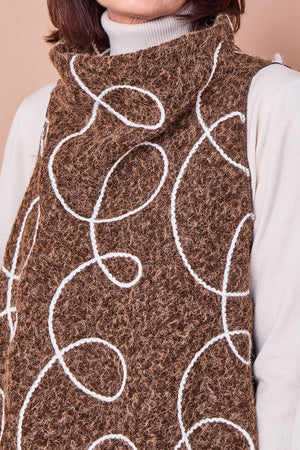 Portobello Tank top in chocolate and cream
