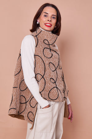 Portobello Tank top in camel and black