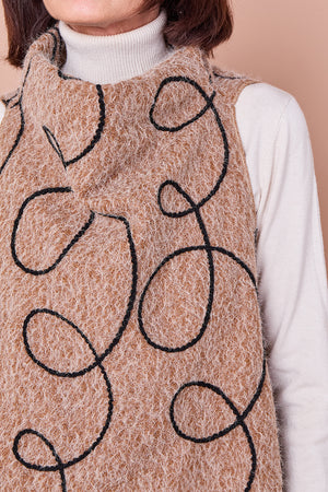 Portobello Tank top in camel and black