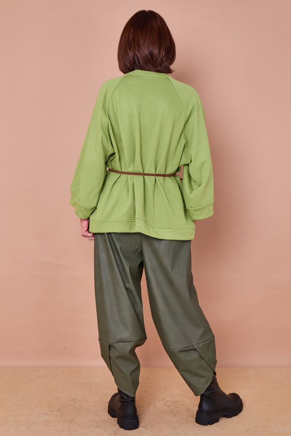 Dora oplay flower top in pistachio