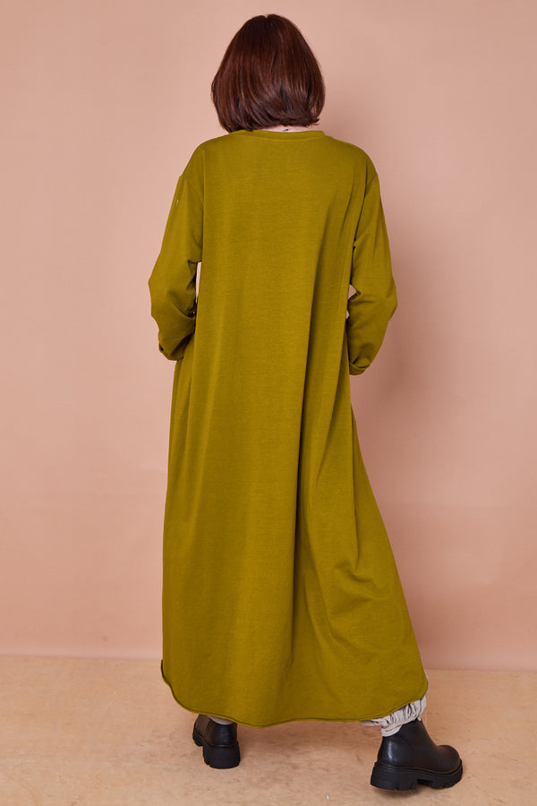 Sabrina waterfall sweatshirt top in pistachio