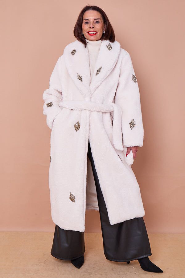 Cecilia long coat in beige