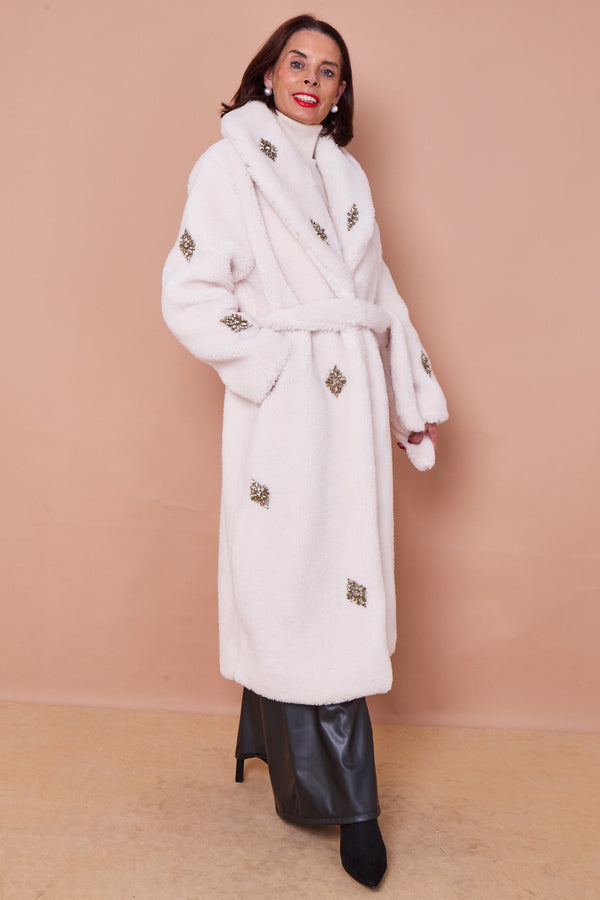 Cecilia long coat in beige