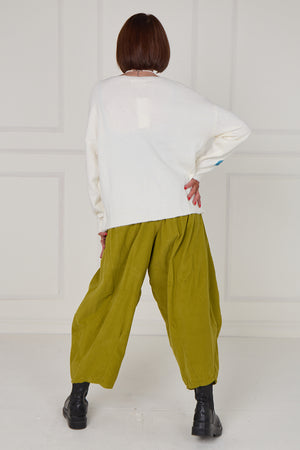 Anna Embellished sequin flower in cream - Bond Street Store