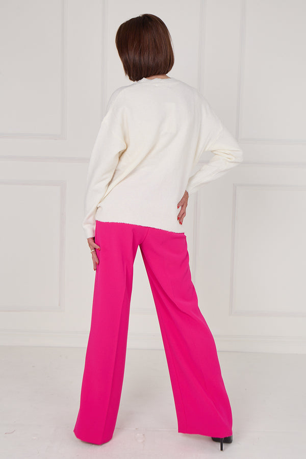 Star knitwear in cream