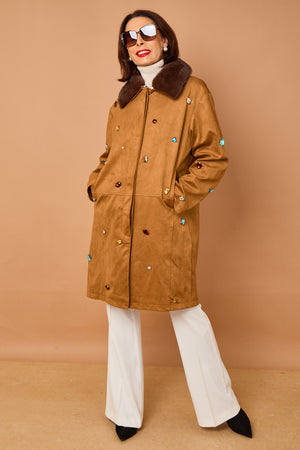 Diva Three quarter coat in camel