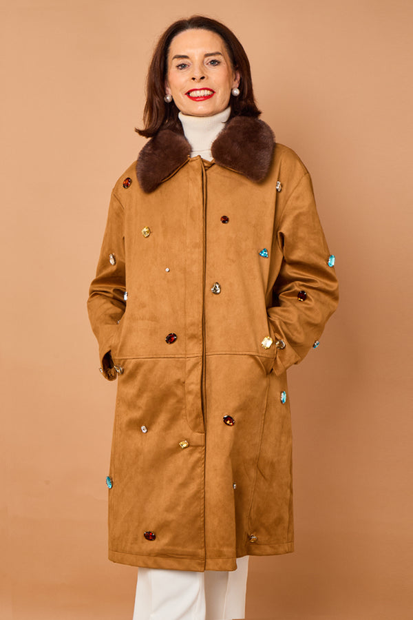 Diva Three quarter coat in camel
