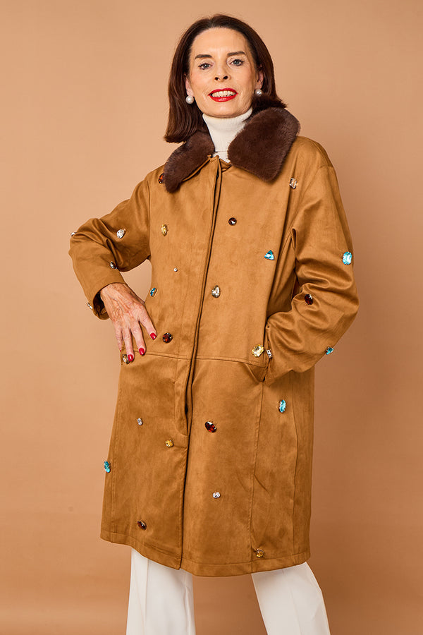 Diva Three quarter coat in camel
