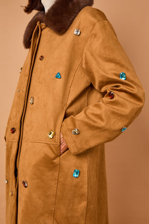 Diva Three quarter coat in camel