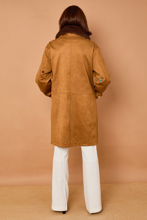 Diva Three quarter coat in camel