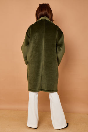 Alberto three quarter coat in sage - PRE ORDER 24TH OCTOBER DISPATCH DAY