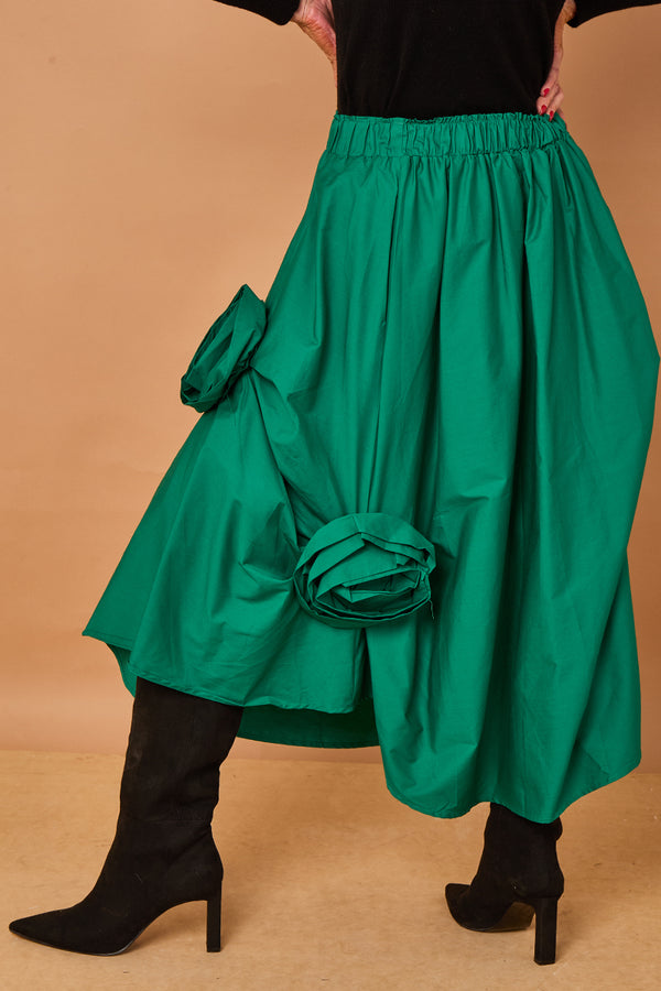 Margo waterfall skirt in teal