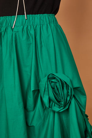 Margo waterfall skirt in teal