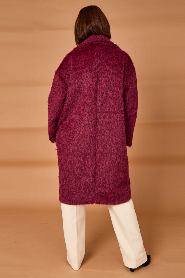 Grace three quarter coat in mulberry