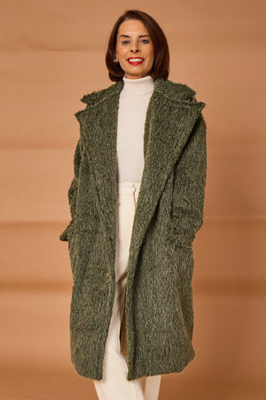 Grace three quarter coat in sage