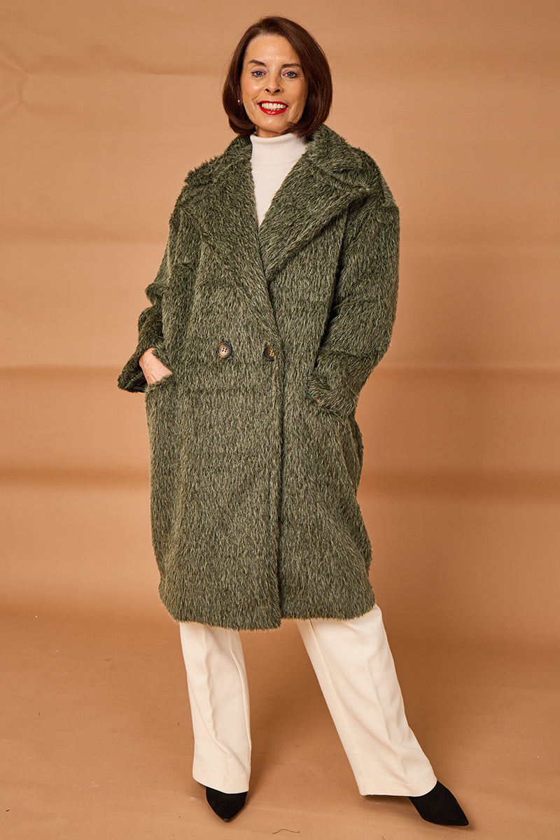 Grace three quarter coat in sage