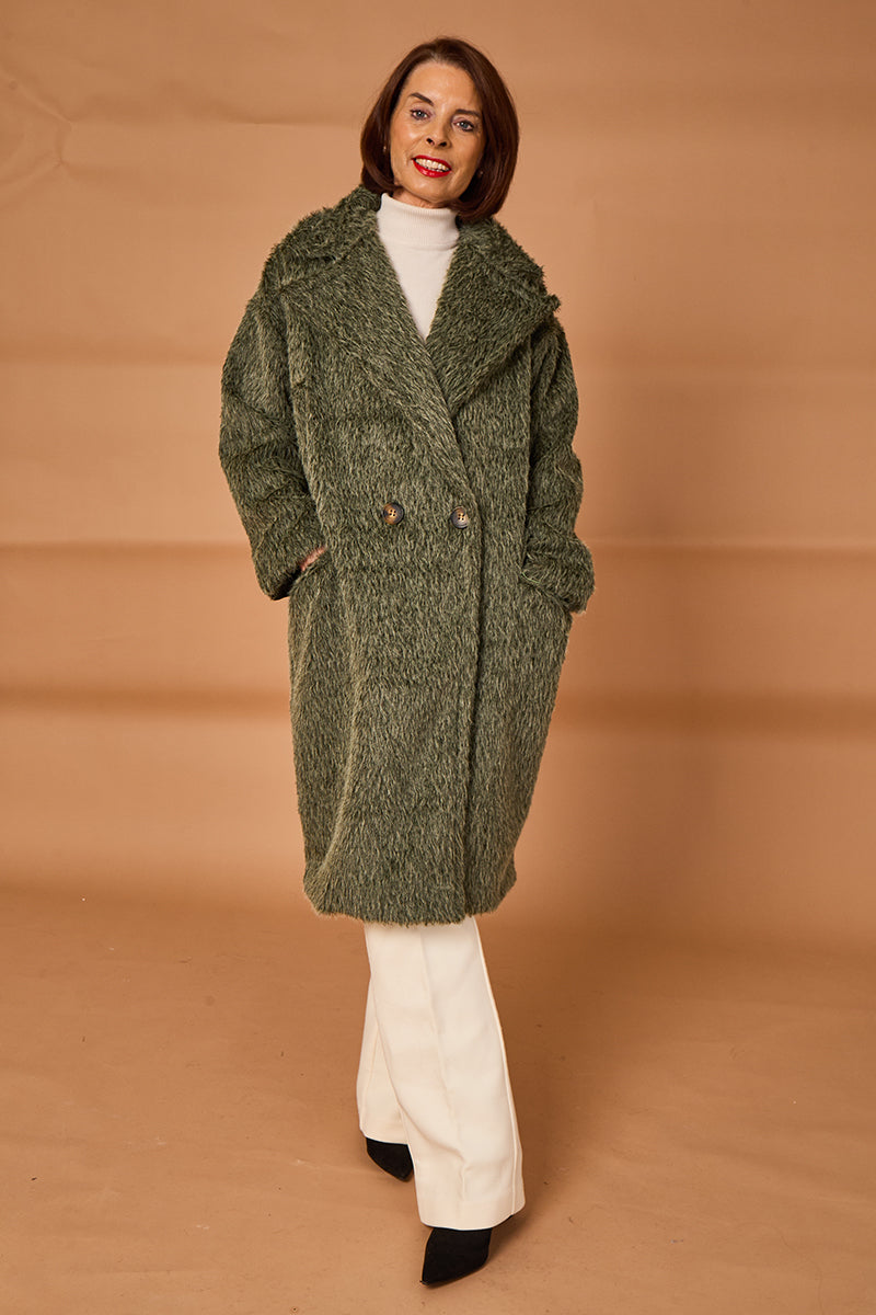 Grace three quarter coat in sage