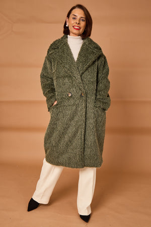 Grace three quarter coat in sage