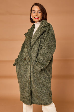 Grace three quarter coat in sage