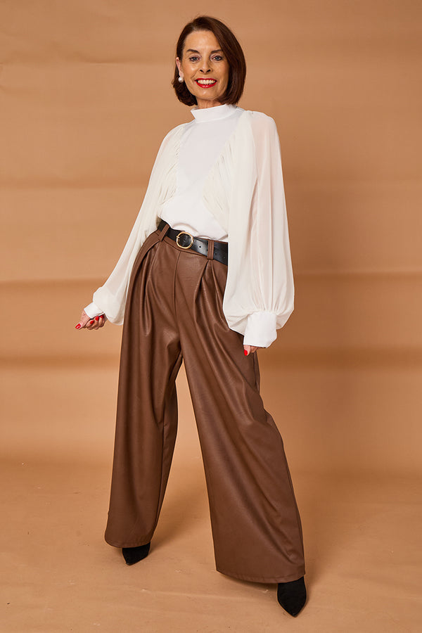 Piero Trousers in chocolate