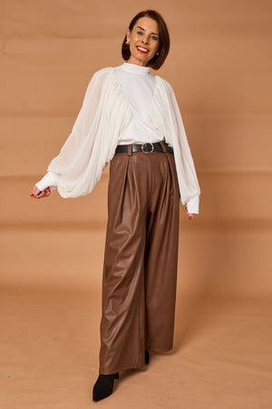 Piero Trousers in chocolate
