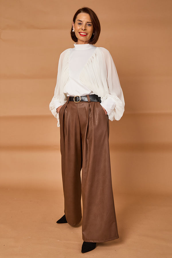 Piero Trousers in chocolate