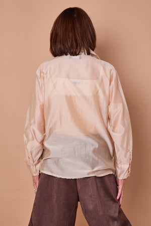 Coco ruffle shirt in beige