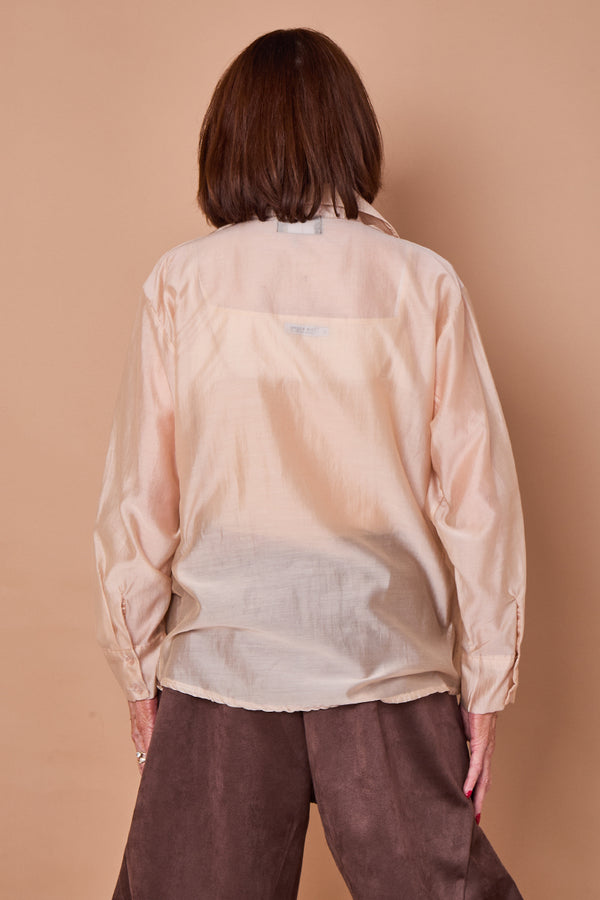 Coco ruffle shirt in beige