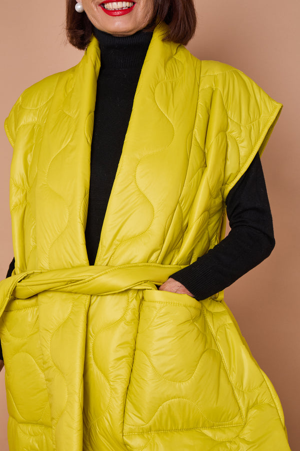 Estrella Long gilet in lime