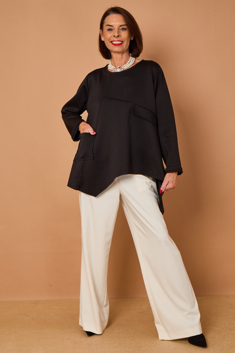 Bruno waterfall top in black