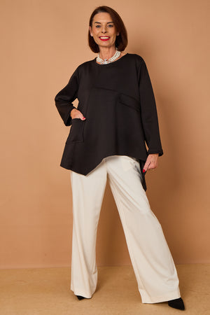 Bruno waterfall top in black