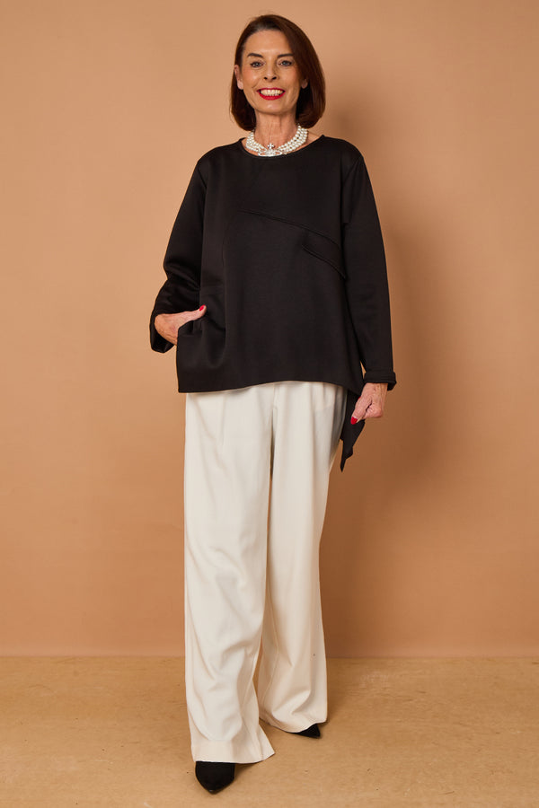 Bruno waterfall top in black