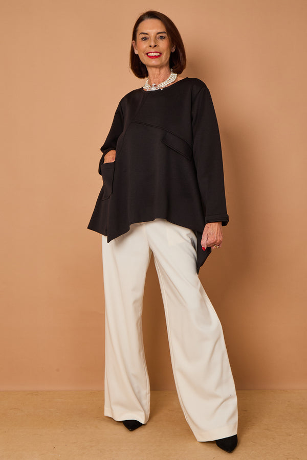 Bruno waterfall top in black