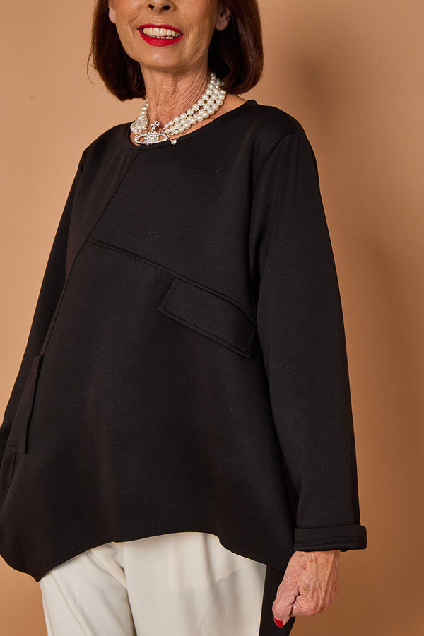 Bruno waterfall top in black