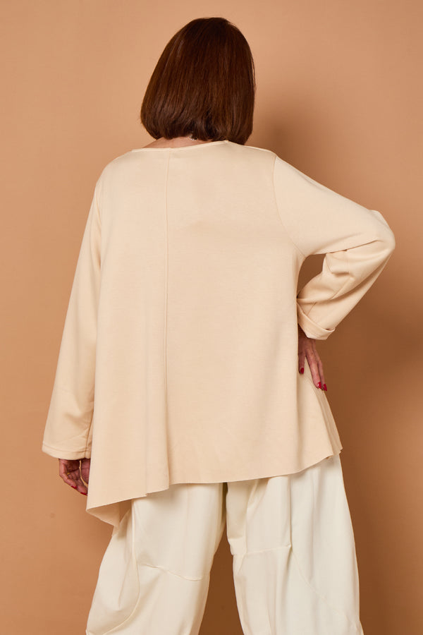 Bruno waterfall top in beige
