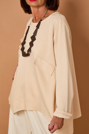Bruno waterfall top in beige