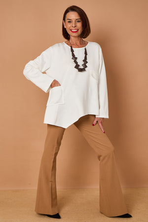 Bruno waterfall top in winter white