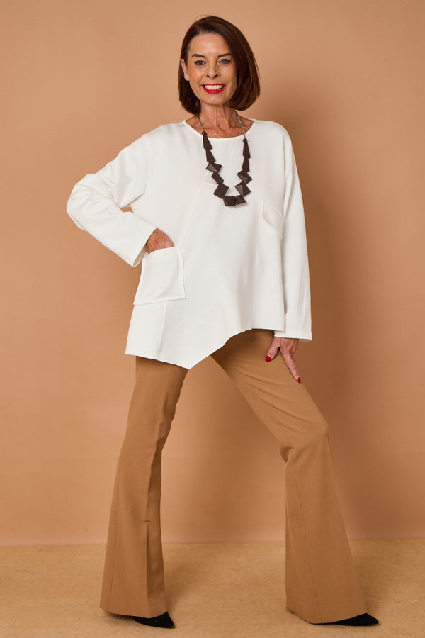 Bruno waterfall top in winter white